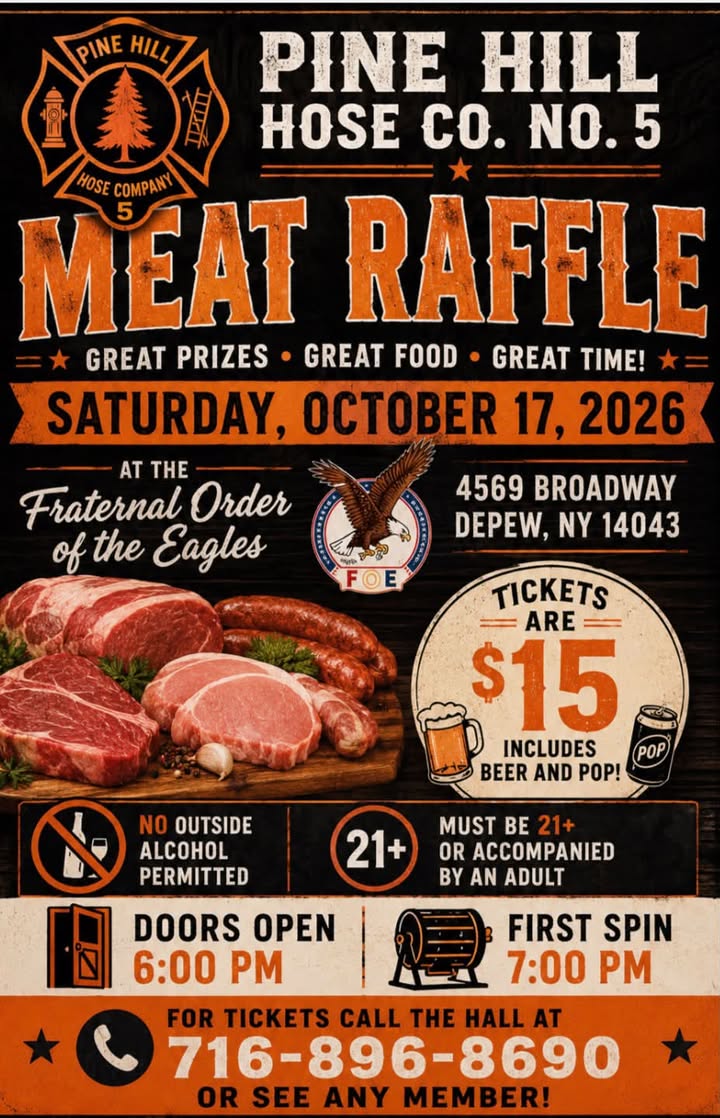 Flyer for Meat Raffle